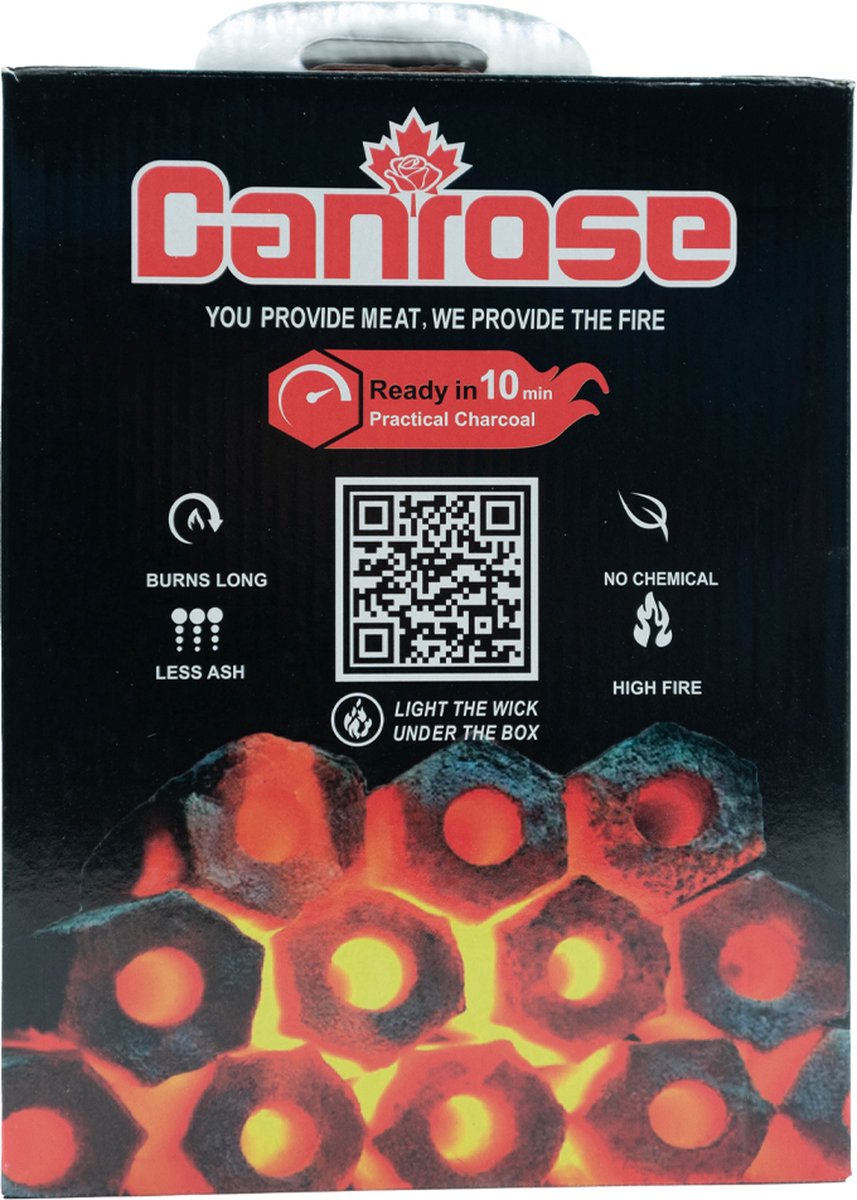 Canrose Praktische BBQ Kolen Starter - Snel Starter met Houtskool