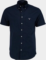 Gant - Shirt Boradcloth Navy - Heren - Maat M - Regular-fit