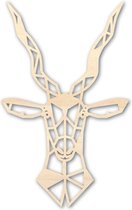 Houten Dierenkop - Antilope - Middel, Populieren triplex