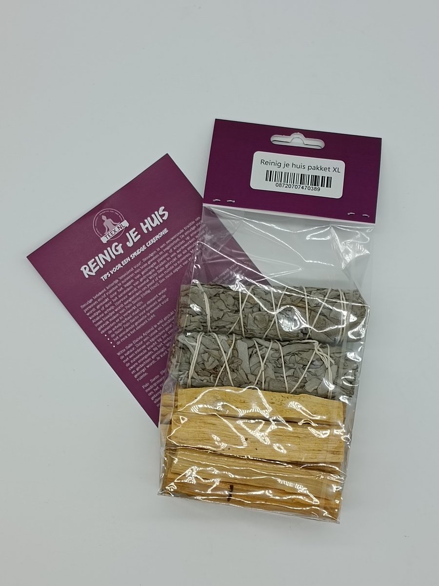 Reinig je huis pakket XL - Smudge - Witte salie - Palo Santo - energetische reiniging - original – TEEX.NL – Nederlandse gebruiksaanwijzing – White sage — cadeau in Cadeau-ideeën - foto 4