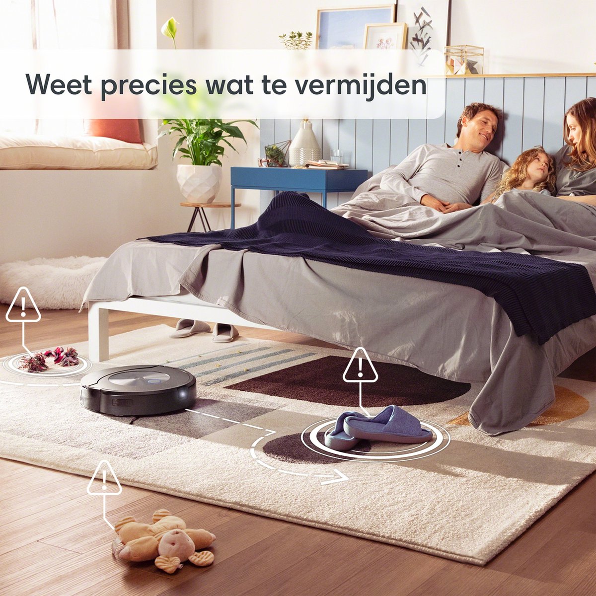 Afbeelding 3 van iRobot Roomba Combo j7+ (C7558) Robotstofzuiger en Dweilrobot – Slimme Objectdetectie & Vermijding – Automatische Vuilafvoer – Dual Cleaning Technologie – Compatibel met Alexa & Google Assistant – Precisienavigatie met Intelligente Kaartweergave