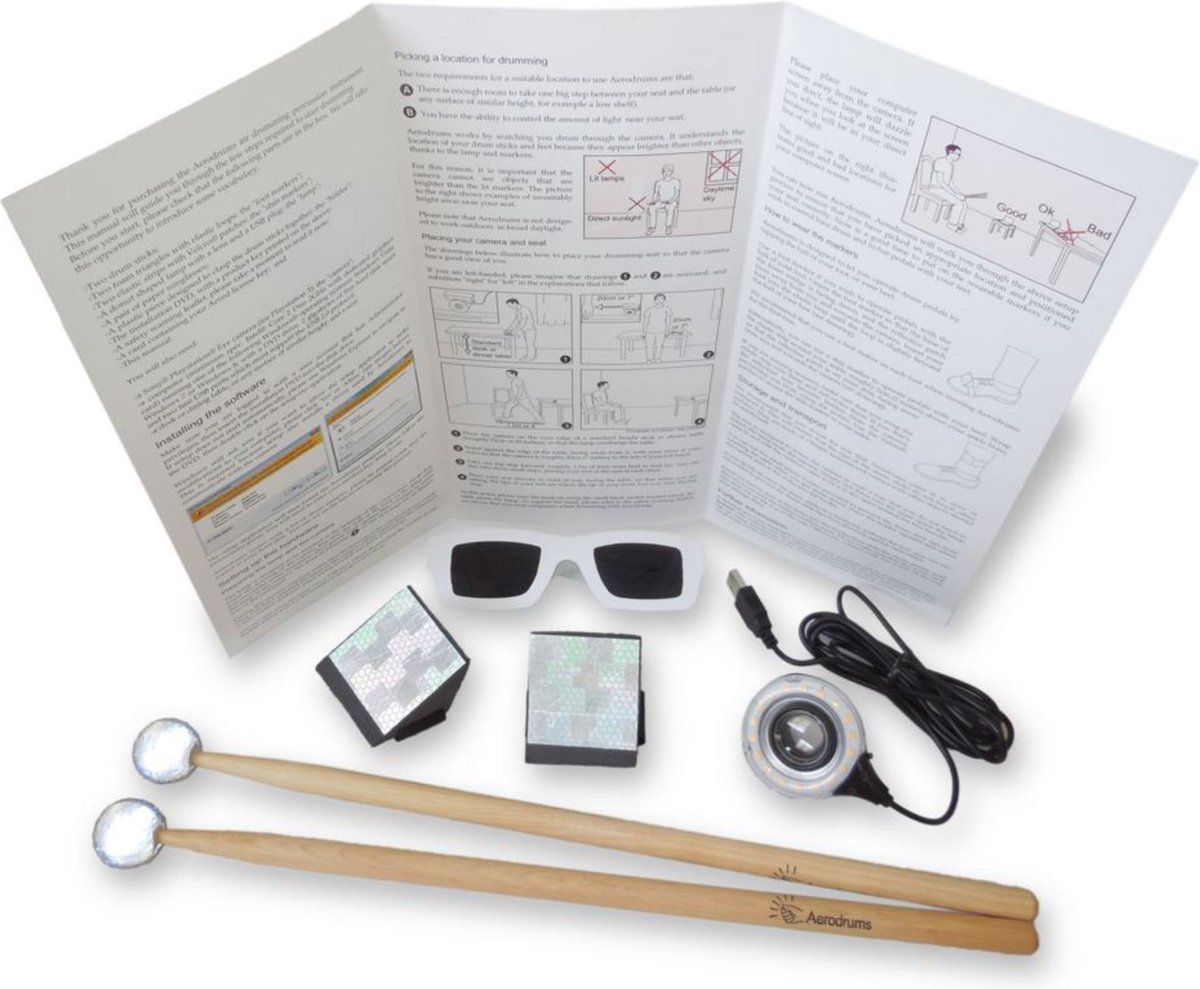 Aerodrums Air Percussion Komplettset, inkl. 3 Eye Kamera - Digitale drum