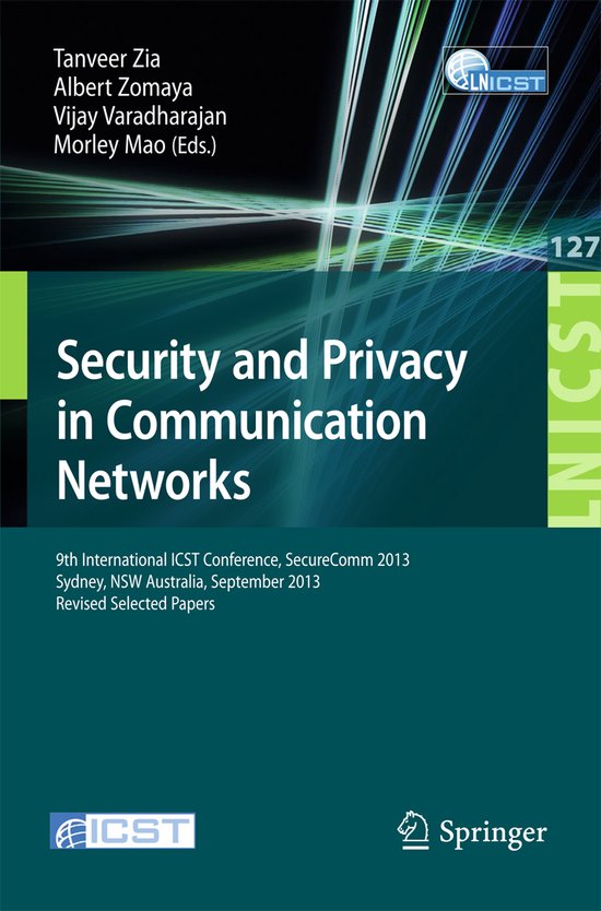 Security and Privacy in Communication Networks - cover