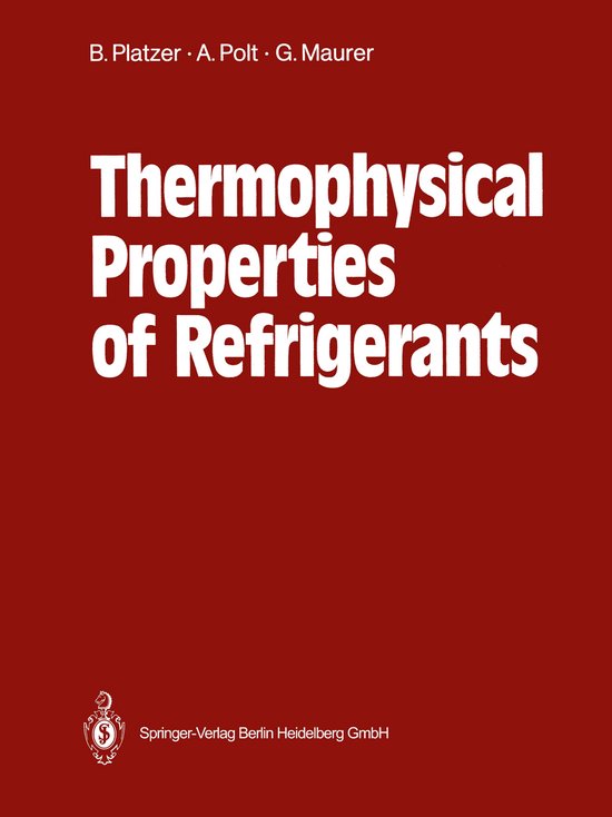 Thermophysical Properties of Refrigerants - cover