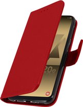 Geschikt voor Samsung Galaxy A20e Bookcover Video Support Functie rood