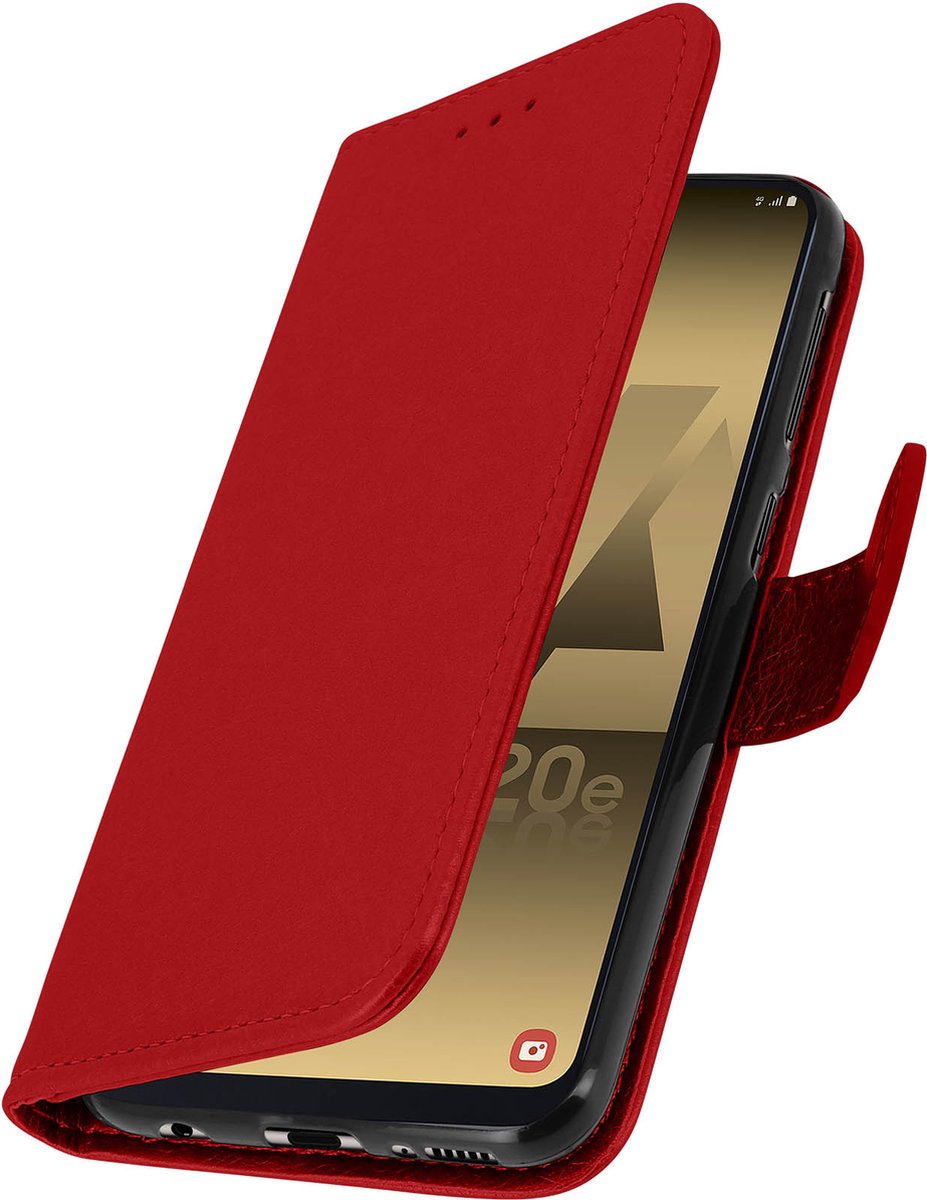 Avizar Geschikt voor Samsung Galaxy A20e Bookcover Video Support Functie rood, Rood