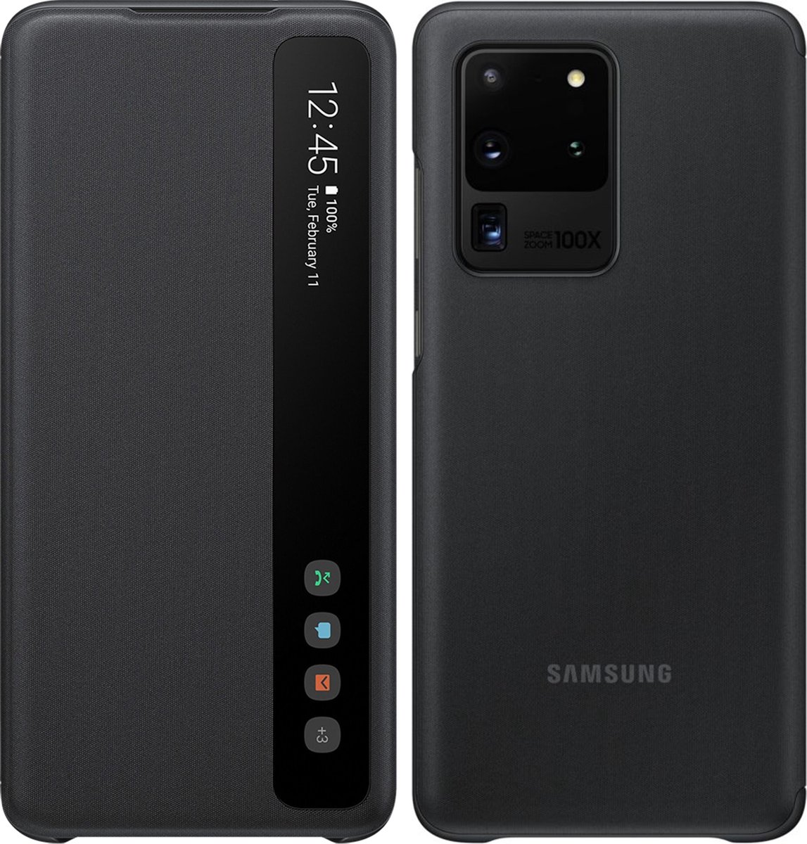 Samsung - Clear View Hoesje - Galaxy S20 Ultra - Zwart