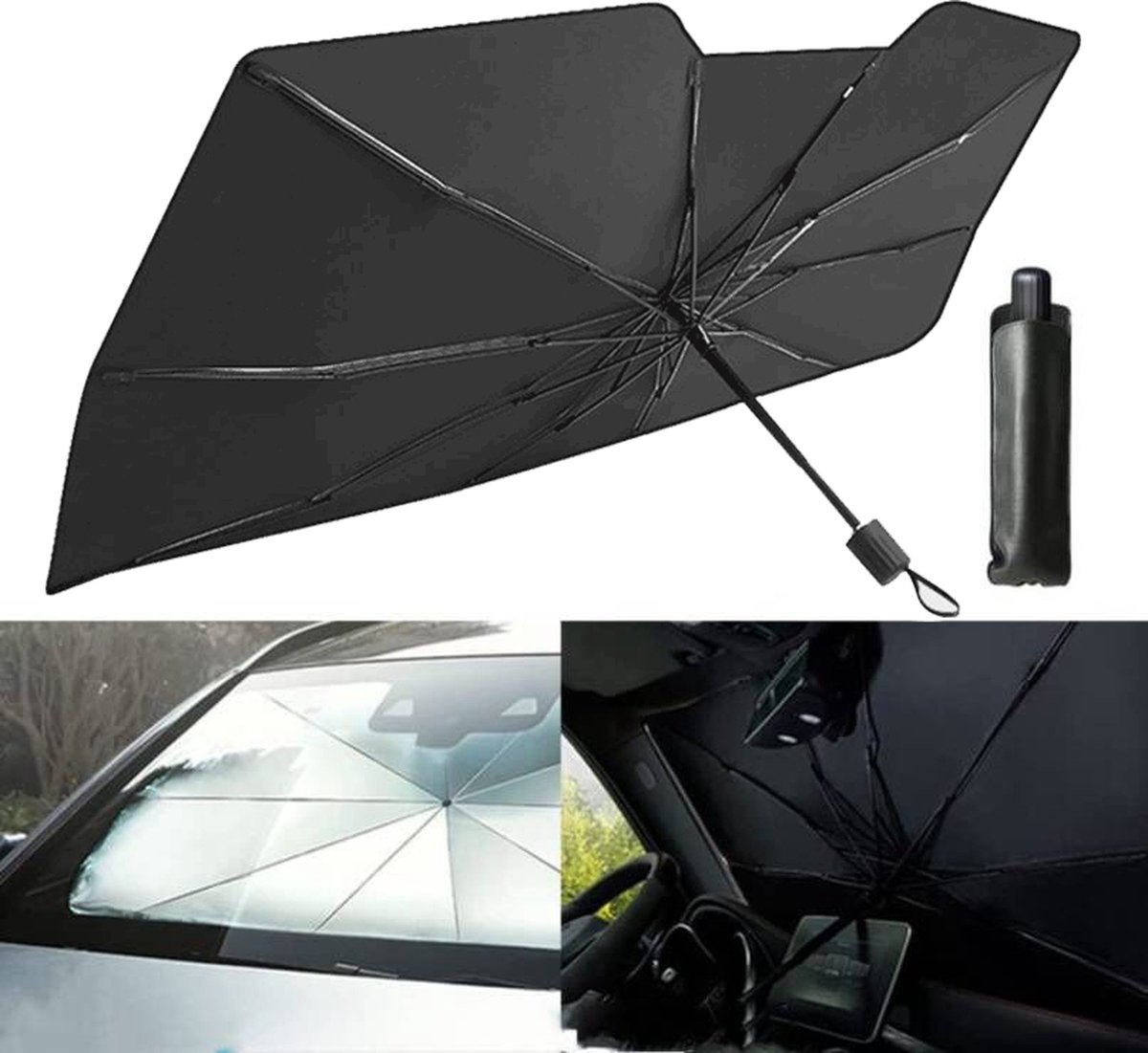 Pare Soleil Voiture Pare Brise Avant, (140 * 80CM) Parapluie de