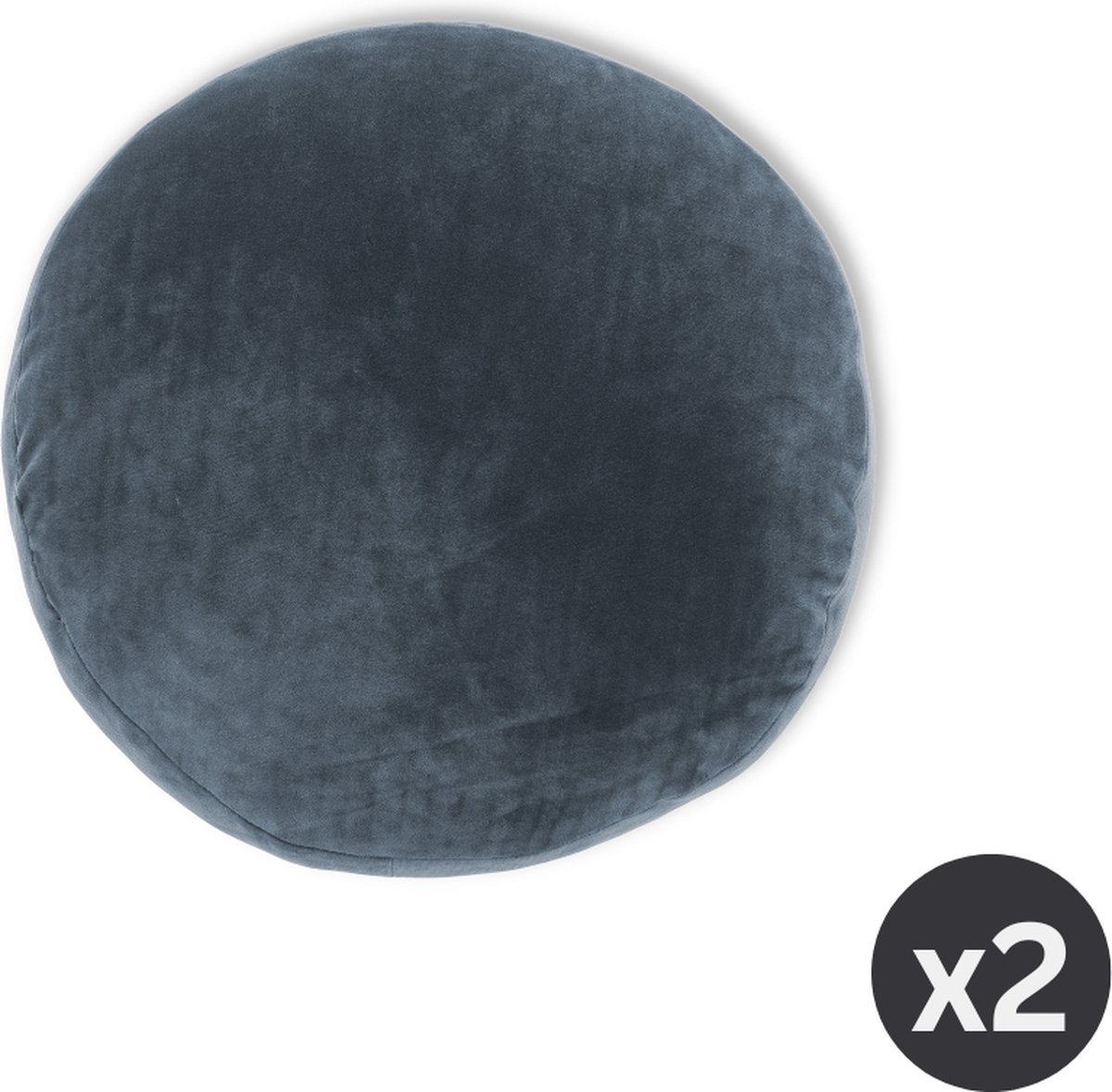 Tiseco Home Studio - Kussen (gevuld) MARSHMALLOW - SET/2 - polyester - teddyvulling - super zacht - Dia 40 cm - Bluestone