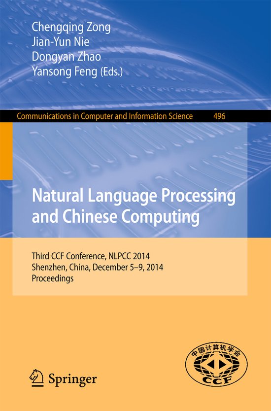 Natural Language Processing and Chinese Computing - cover