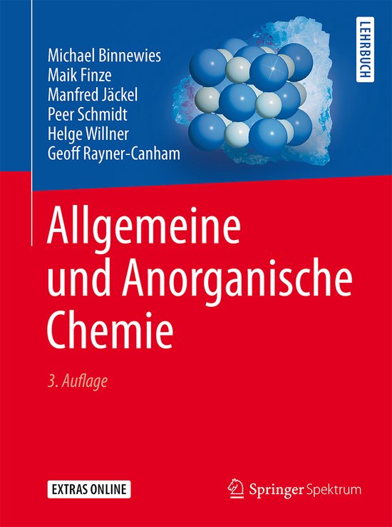 Allgemeine und Anorganische Chemie, Michael Binnewies | 9783662450666