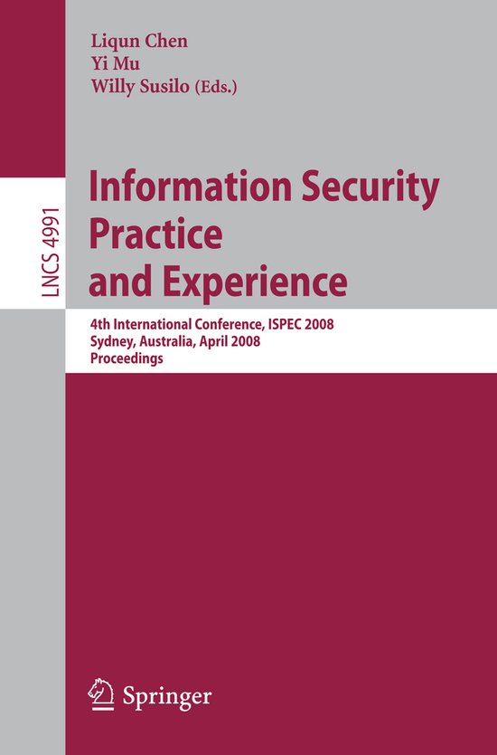 Information Security Practice And Experience - cover