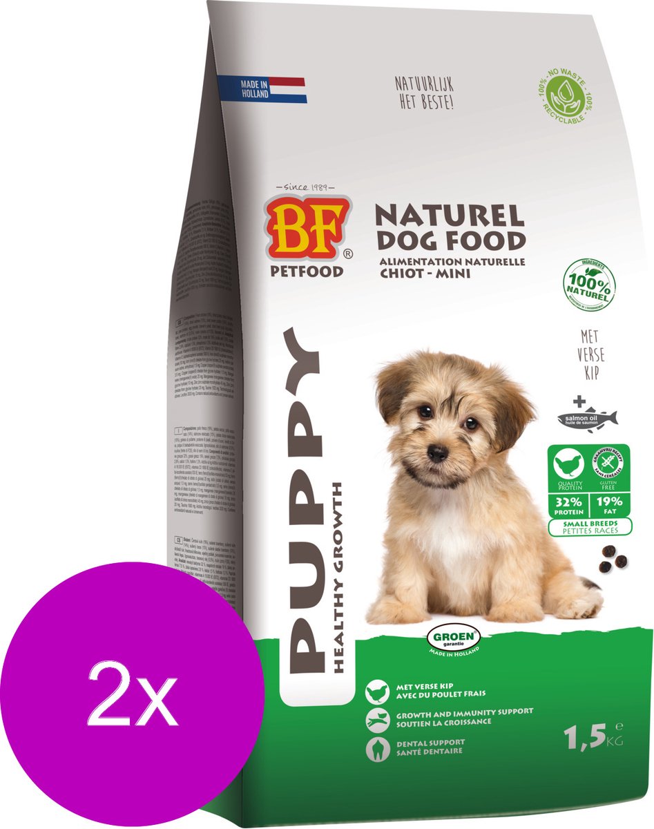 Bf Puppy Small Breed - Hondenvoer - 2 x Kalkoen 1.5 kg