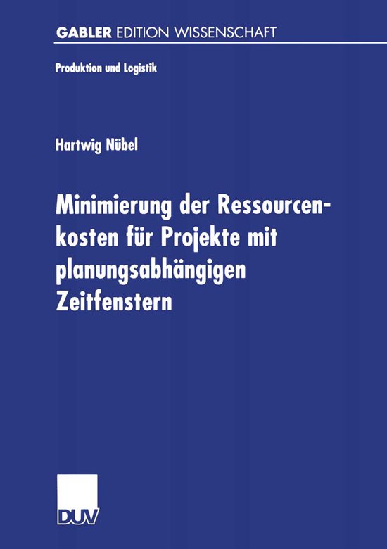 Minimierung der Ressourcenkosten für Projekte mit planungsa ... - cover