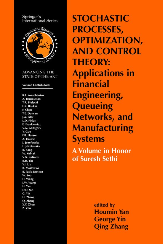 Stochastic Processes, Optimization, and Control Theory: Appl ... - cover