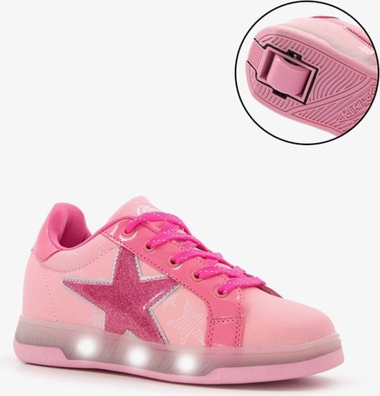 Breezy sneakers met wieltjes roze - Maat 35 - Uitneembare zool -... |