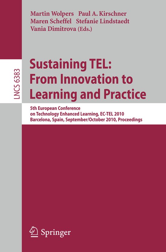 Sustaining TEL From Innovation to Learning and Practice - cover