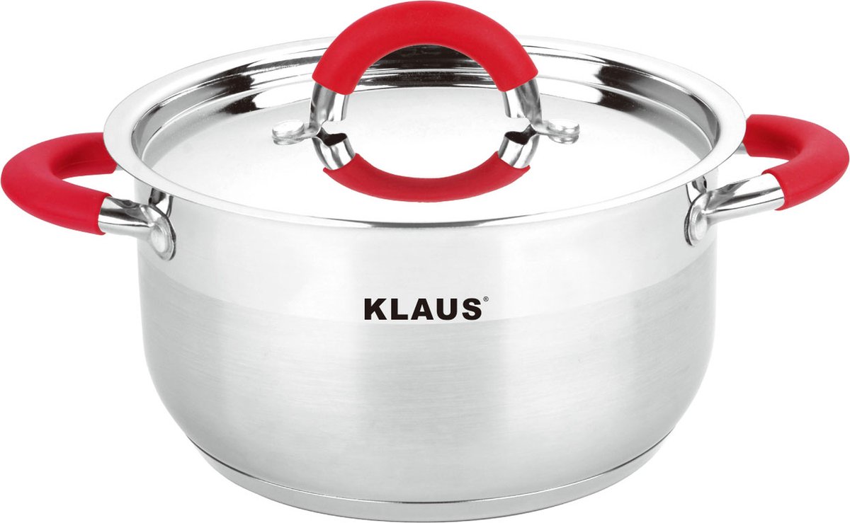 Klaus Pan 24cm-RVS-ROOD