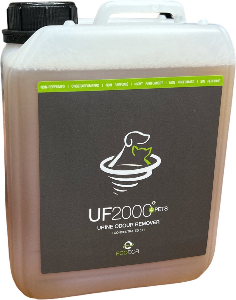 Ecodor UF2000 4Pets - Urinegeur Verwijderaar - 2500ml - 1 op 5 Concentraat - Vegan - Ecologisch - Ongeparfumeerd - Ecodor