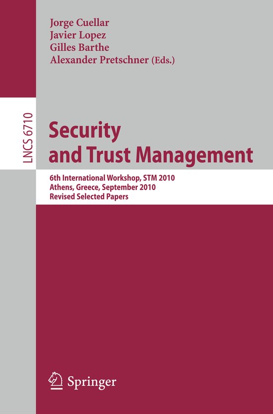 Security and Trust Management - cover
