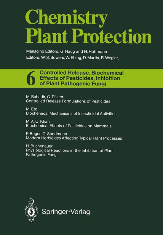 Chemistry of Plant Protection6- Controlled Release, Biochemi ... - cover