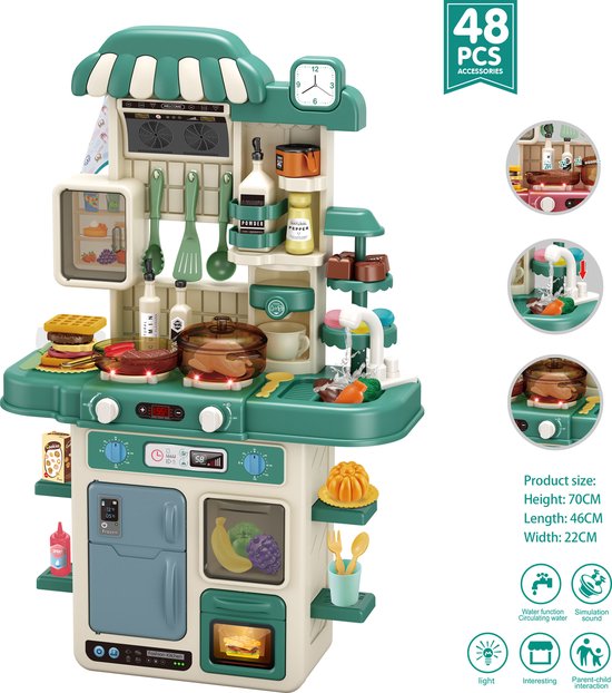 Mijn eerste keukentje met 48 accessoires en licht en geluid