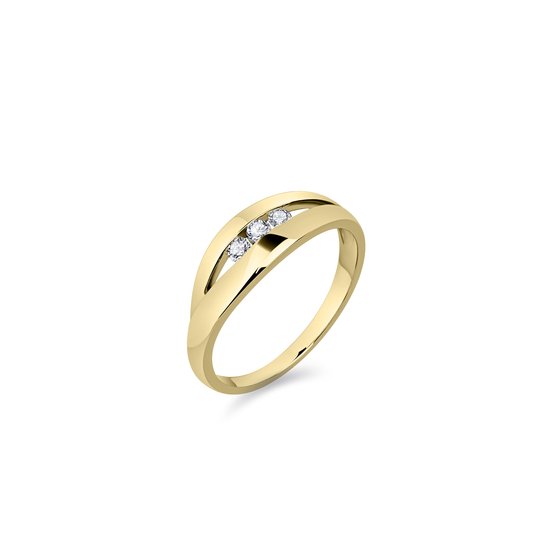 Gisser Jewels - Ring - 14k Goud - Zirconia - 6,5 mm