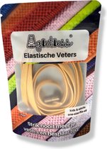 Agletless® Mokka Platte Elastische Veters Zonder Strikken 8mm - Luxe Draaicapsule Snelsluiting - 1 Paar - Kinderen & Volwassenen | One-Size-Fits-All