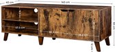 MIRA Home - TV Meubel - TV Kast - Kast - Dressoir - Woonkamer - 140x40x50cm