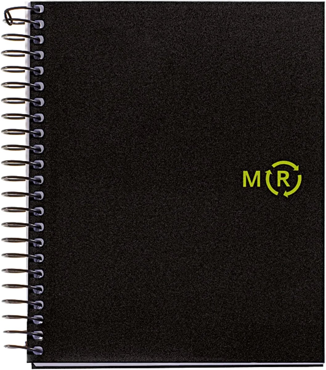 Miquelrius - Notebook A4 - zwart - 120 vel - gelijnd wit papier