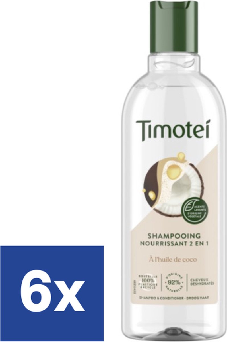 Timotei 2in1 Shampoo & Conditioner Kokosolie - 6 x 300 ml