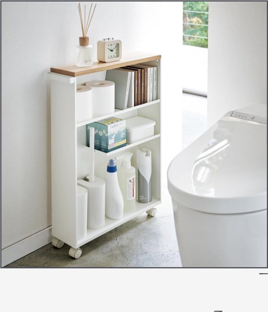 Yamazaki Smalle Trolley voor Keuken of Badkamer - Tower - Wit – vtwonen