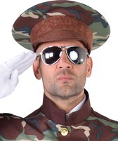 Magic By Freddy's - Generaal Kostuum - Generaal Pief Paf Leger Pet - groen,bruin - Carnavalskleding - Verkleedkleding