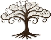 Levensboom A PAIR OF METAL TREE WALL DECOR Breedte: 74,7 Lengte: 94,7 cm
