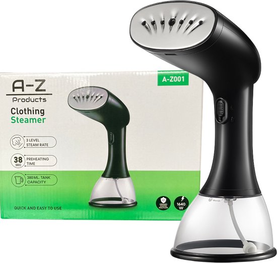 A-Z Products - Kledingstomer - stoomreiniger - handstomer - compact - extra opzetborstel