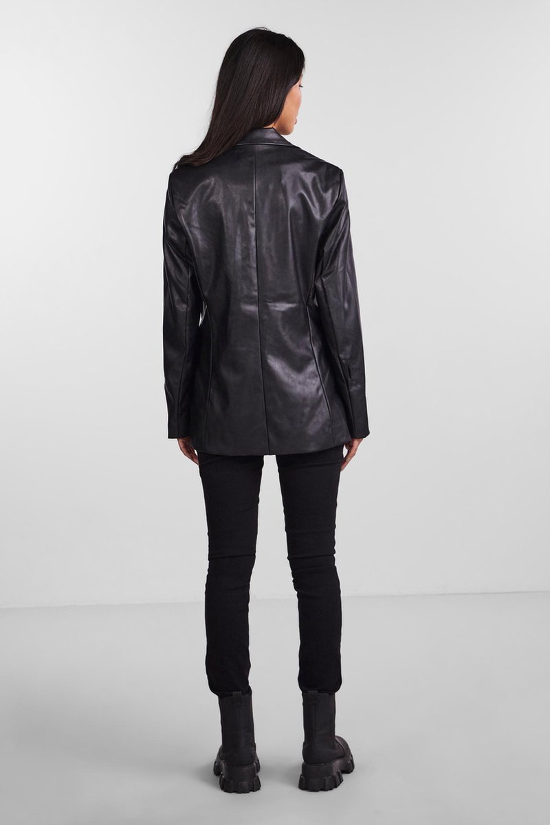 Blazer Donna In Ecopelle PU PIECES Pcnicole - Chiusura A Bottone, Tasche Laterali - Foto 12