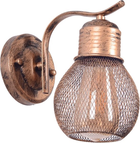 Industriële Vintage Wandlichten Montage Retro Metalen Lamp Rustieke Water Pijp Wandkandelaars Fixture Voor Home Decor Pub Cafe Hotel Steampunk Style Decoratie Met Koperafwerking (Bronze