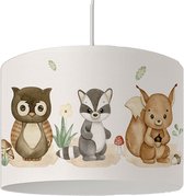 Lampe suspendue animaux de la forêt-décoration chambre d'enfant-lampes-animaux de la forêt-ours-cerf-hibou-écureuil-forêt-accessoires chambre d'enfant