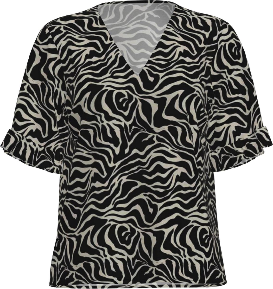 Object Blouse Objseline S/s Top Noos 23039422 Black Dames Maat - W38