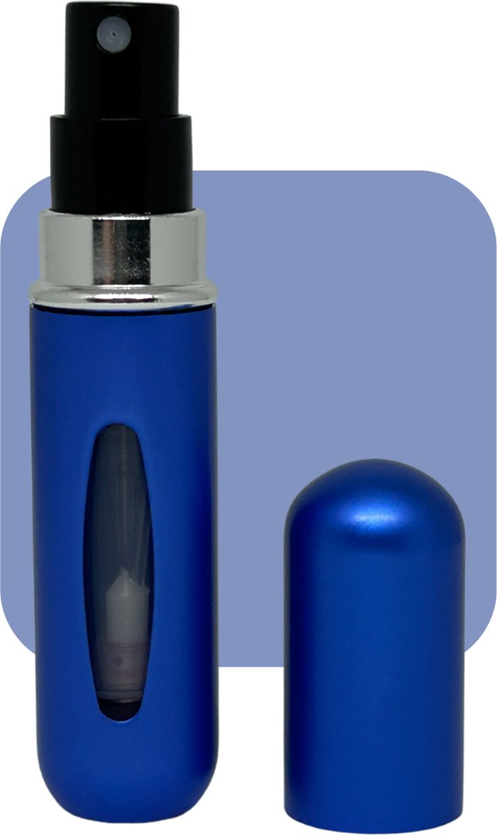 Cetins - Parfum Verstuiver Navulbaar - Mini Parfum Flesje - Reisflesje – Matt Blauw