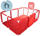 IMBABY Grondbox Baby – Grondbox Kinderen Met Veilige Constructie – Voor Binnen en Buiten – Met Basketbal Hoop – Hoge Kwaliteit