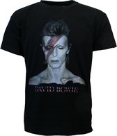 David Bowie Aladdin Sane T-Shirt Zwart - Merchandise Officielle