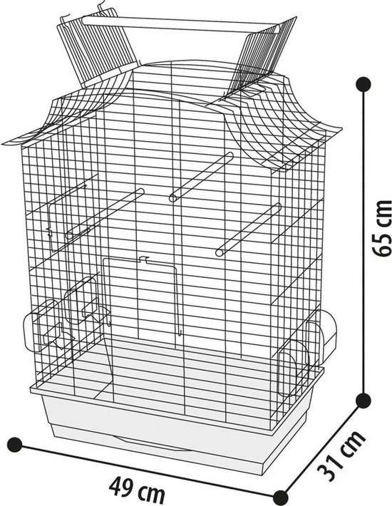 Trendopolis Grote Vogelkooi - Vogelvolière - Zwarte Vogelkooi
