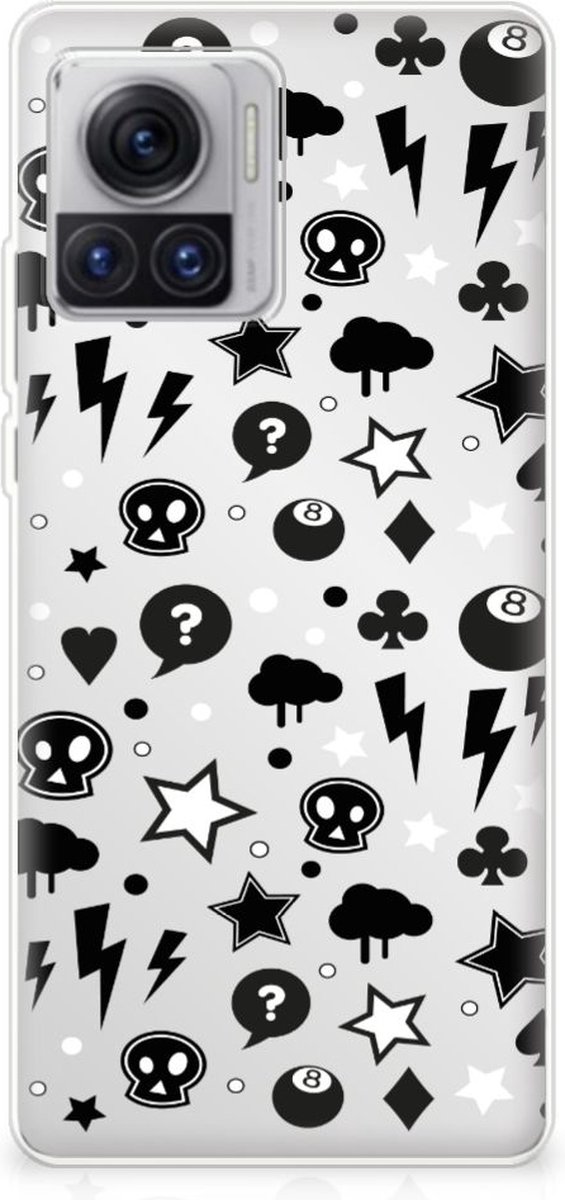 Silicone Back Case Motorola Moto X30 Pro Silver Punk