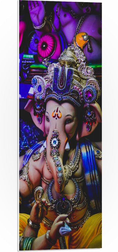 PVC Schuimplaat - Beeld van Ganesha God - 30x90 cm Foto op PVC Schuimplaat (Met Ophangsysteem)