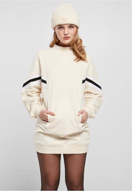 Urban Classics - Oversized College Sweat Korte jurk - XXL - Ivoorkleurig