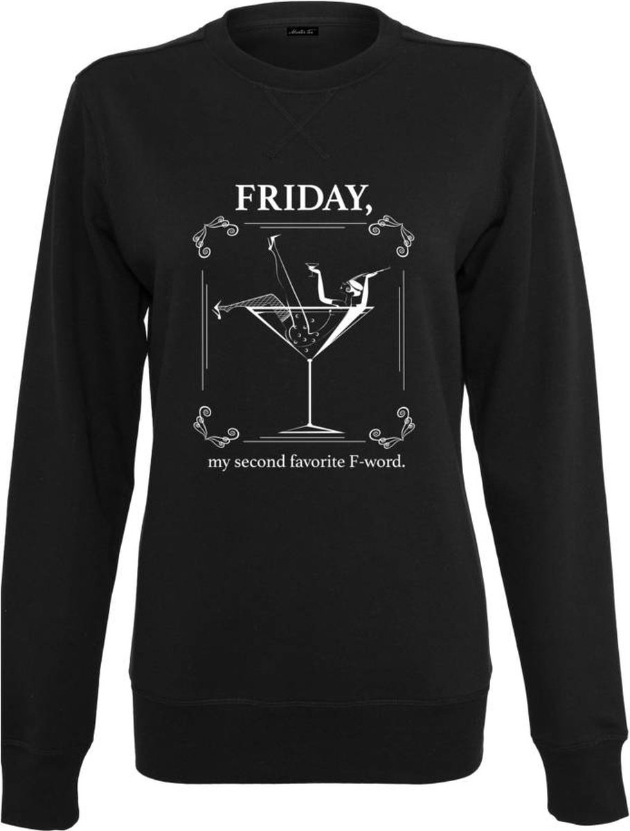 Mister Tee FWord Crewneck sweater/trui S Zwart