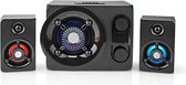 Bol.com Nedis Gaming Speaker - Speaker-kanalen: 2.1 - Netvoeding - 35 mm Male - 75 W - LED - Volumebediening aanbieding