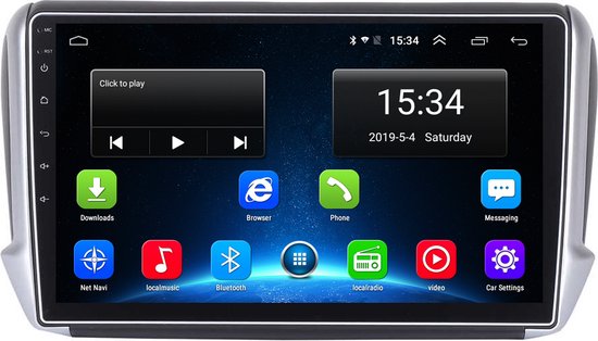 Navigatie radio Peugeot 208 2012-2018, Android OS, Apple Carplay, Android Auto, 10 inch scherm, Canbus, GPS, Wifi, Bluetooth