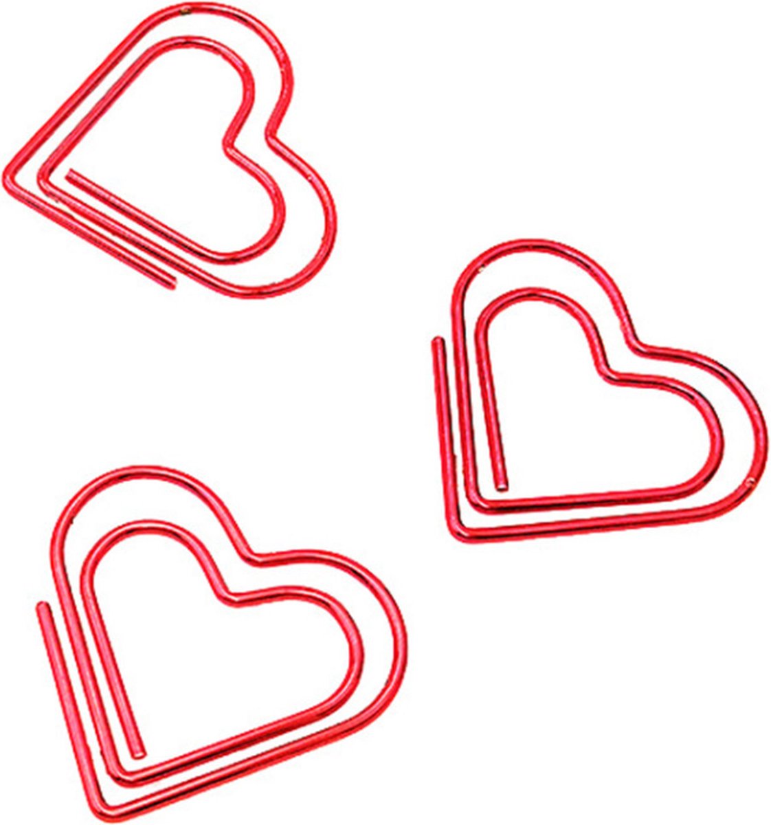 METIWA - 20 Stuks Paperclips Hart - Valentijn Paperclips